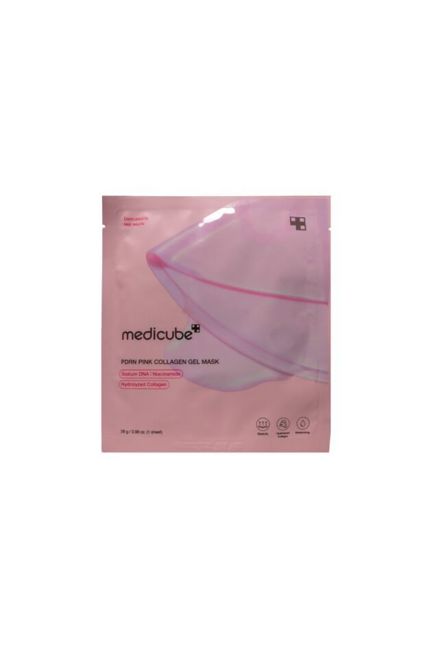 Medicube PDRN Pink Collagen Gel Mask jar, designed to firm and rejuvenate skin.