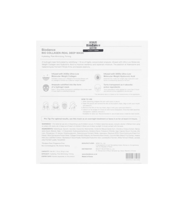 Biodance Bio Collagen-Real Deep Mask 
x 4 sheets - Image 3